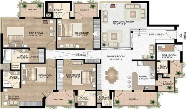 Featured Image of Godrej Florenne 4 BHK Premia Floor Plan